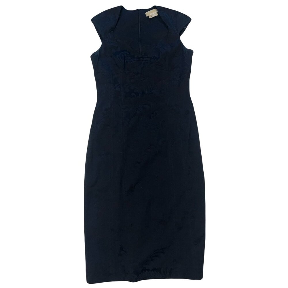 Michael Kors Black Jacquard Sheath Dress